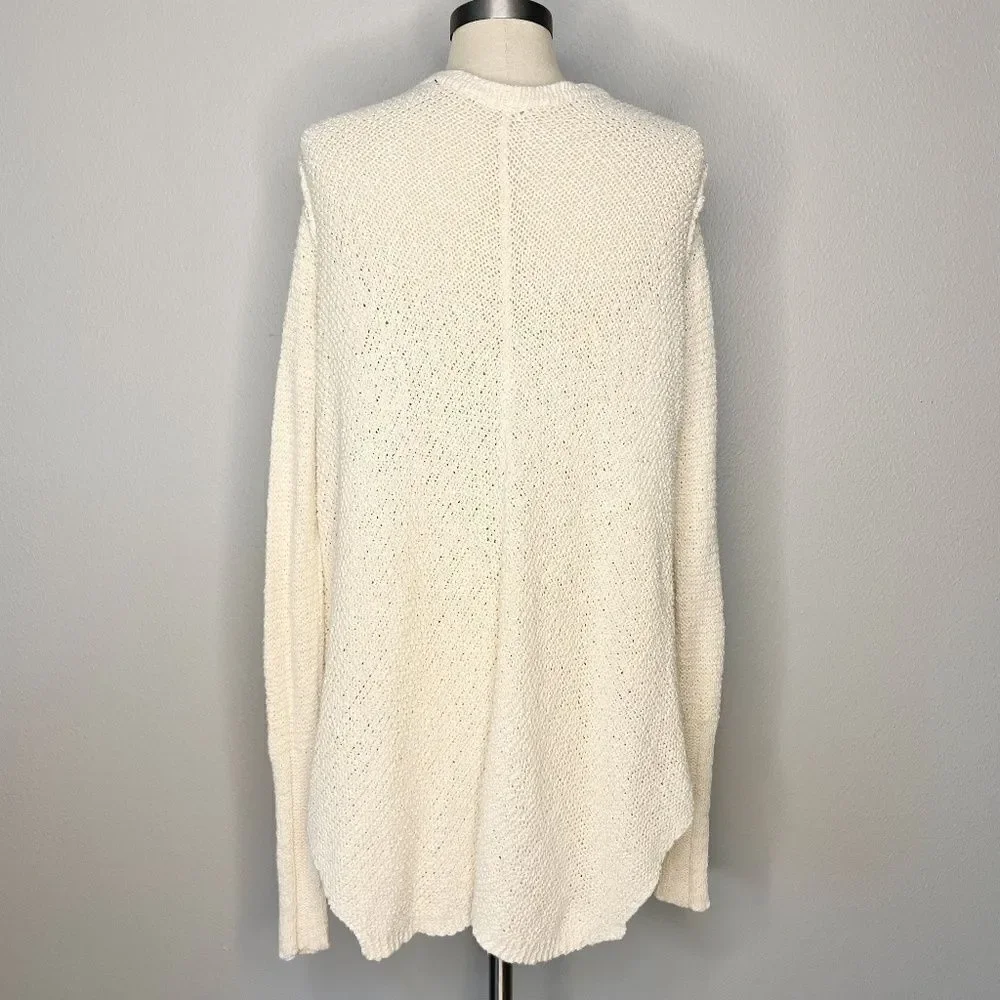 Free People Shark Hem Cardigan Size XS Cream Cotton blend Seen on Taylor Swift